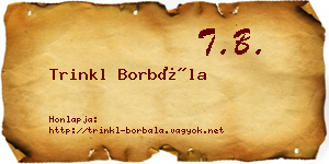 Trinkl Borbála névjegykártya